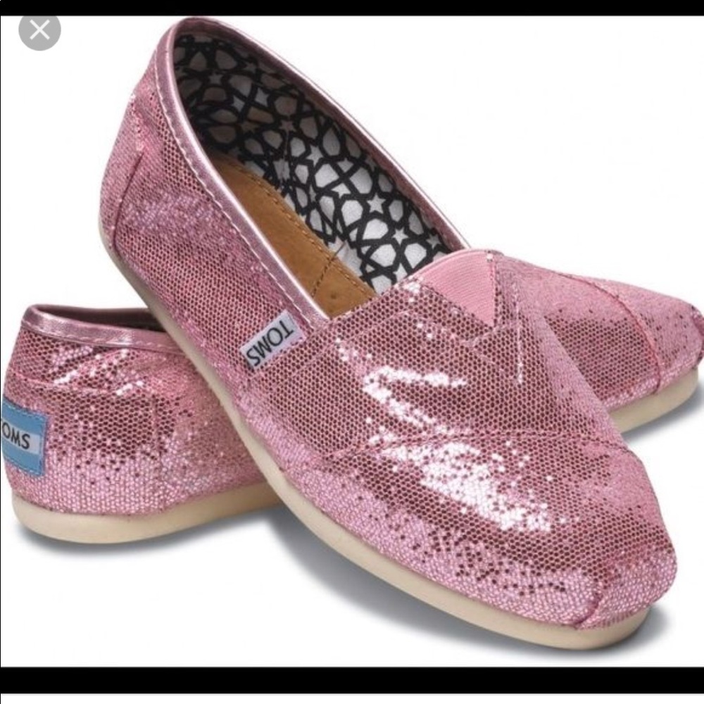 Pink Glitter Toms